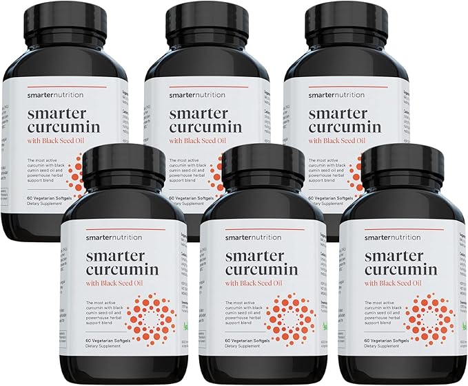 Smarter Nutrition Curcumin Softgels 95% Tetrahydrocurcuminoids (60 Count 6)