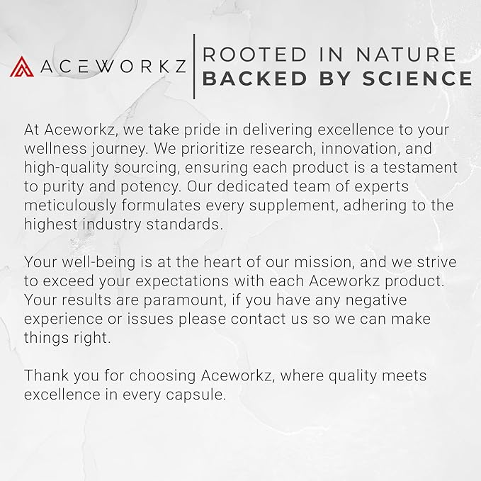 ACEWORKZ Mushroom Nootropic Brain Supplement 10 Mushroom (90 Capsules)