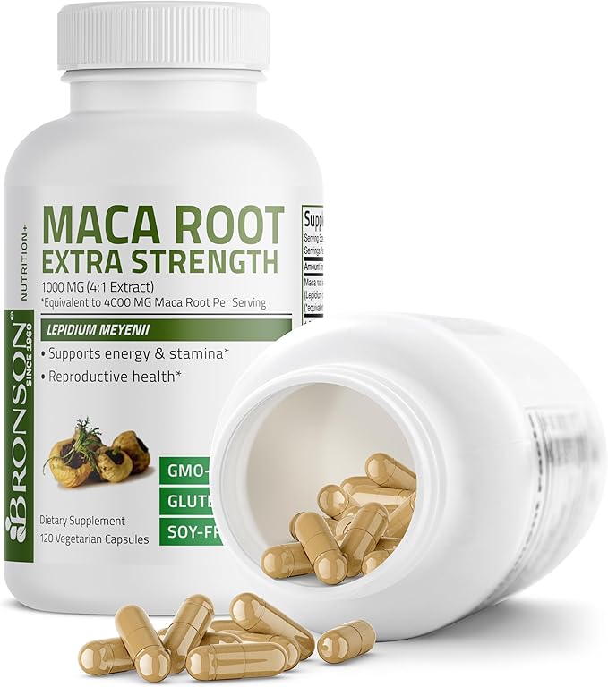 Bronson Maca Root Extra Lepidium Meyenii, 120 Vegetarian