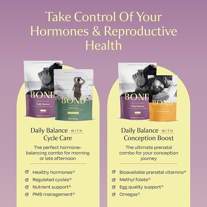 BOND Hormone Balance for Women - Daily Balance Multivitamin Drink w/Prenatal Vitamins for Hormone Harmony, Nutrient Levels, Mood - Folate, B6, B12, Probiotics, Inositol - Womens Multivitamin, 30 ct