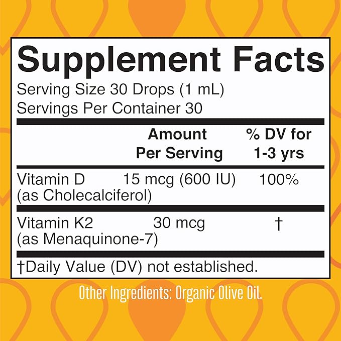 MaryRuth Organics Vitamin D3, Vitamin K2, D3 K2 K2 Drops, K2 D3 D3 Vitamin 1 Fl
