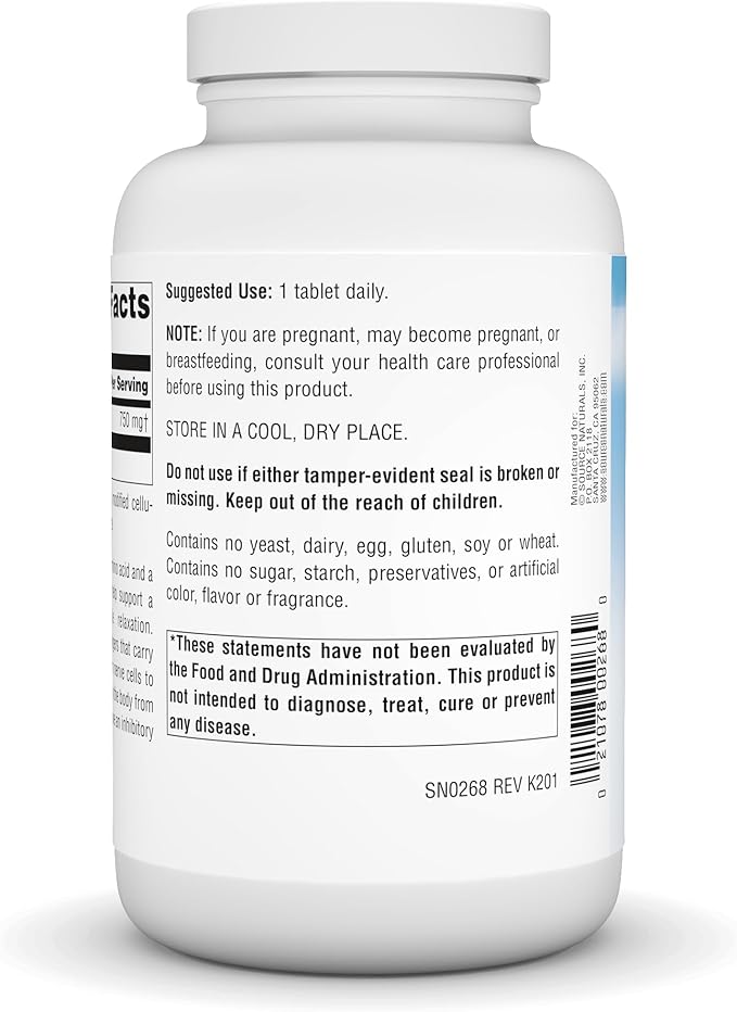 Source Naturals Serene Science GABA, 750mg, 90 90 Tablets