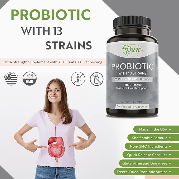 Pure By Nature Shelf Stable Probiotics 60 Vegan