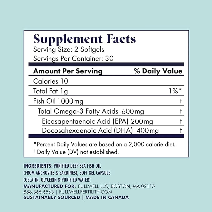 Prenatal Vitamin Lemon + DHA 3 Fish 26+ Vital 3rd Party 30 Servings