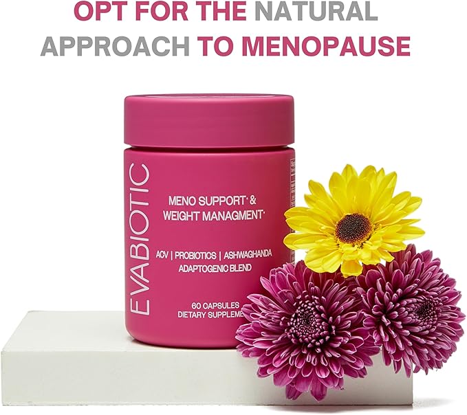 Complete Menopause Vitamins - Ashwaghanda, Probiotics, ACV for Weight Management, Hot Flashes, Night Sweats, Bloat, Hormone Balance - Vegan 60 Caps Menopause Supplements for Women Non-GMO