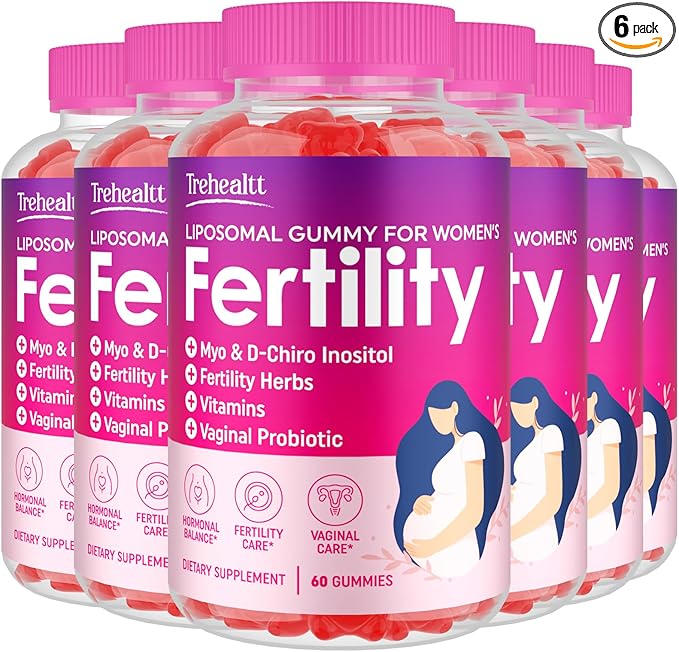 Fertility Supplements for Women, Prenatal Vitamins with Myo-Inositol & D-Chiro Inositol, Folate, Herbs, for Hormonal Balance, Fertility & Vaginal Care, 360 Prenatal Gummies (Raspberry)