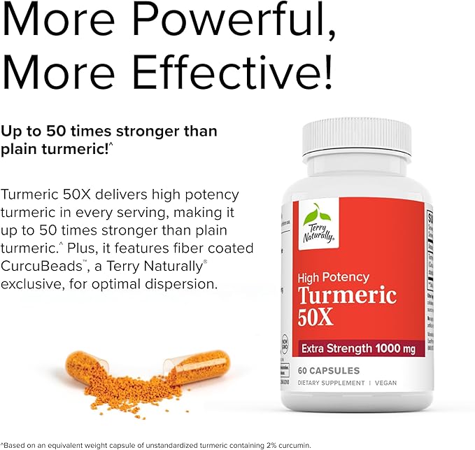 Terry Naturally Turmeric 50X 60 Capsules 30 Servings
