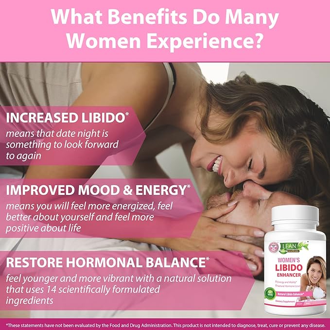Libido Booster for Women, Maca Root Fenugreek Tongkat Ali Horny Goat Weed Female Energy Enhancer, Hormone Harmony Balance Mood Support Menopause Panax Ginseng DHEA Boron Supplement Pills, 30 Capsules