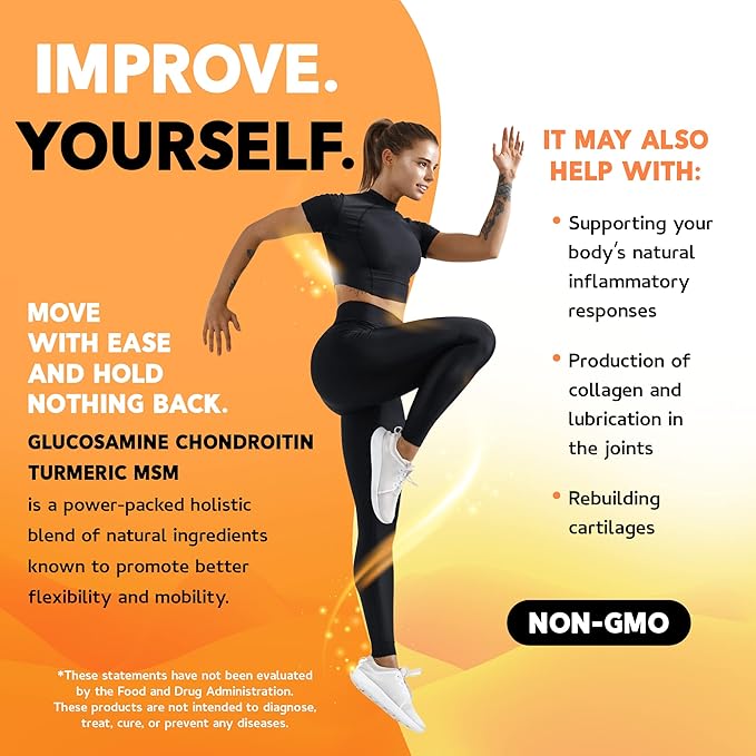 Glucosamine Chondroitin with Turmeric and MSM Supplement 60 ct.