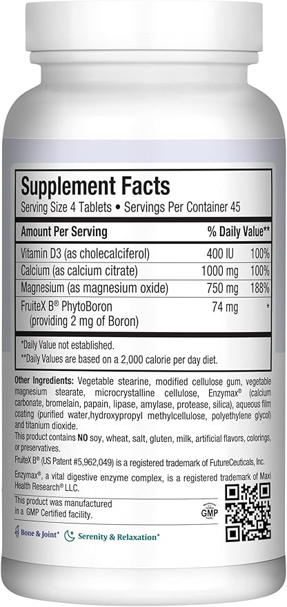 Maxi Health Calcium Magnesium Supplement D3 and (180 Tablets)