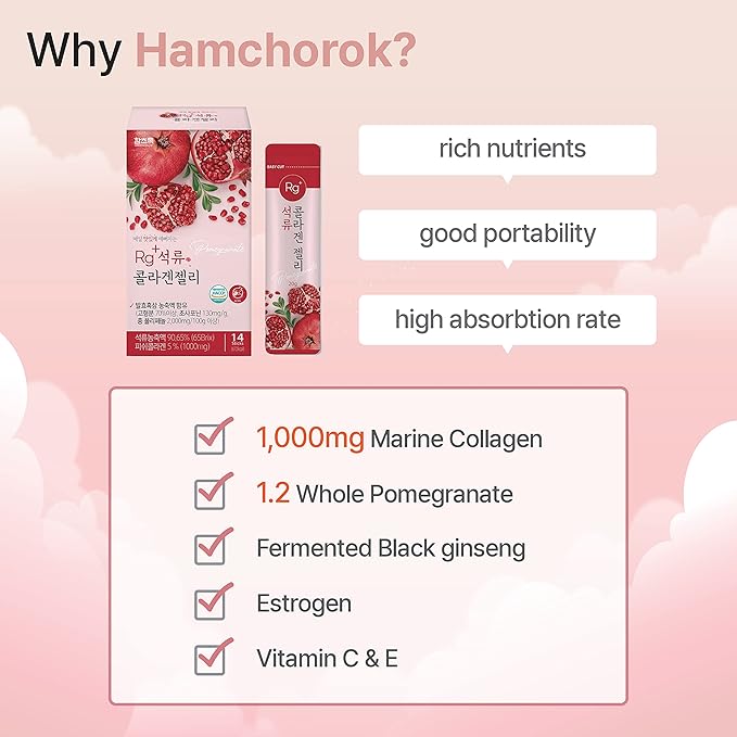 Rg+ Anti-Aging Korean-Beauty Pomegranate Collagen Jelly 20g x42 x42 stick/ (42)