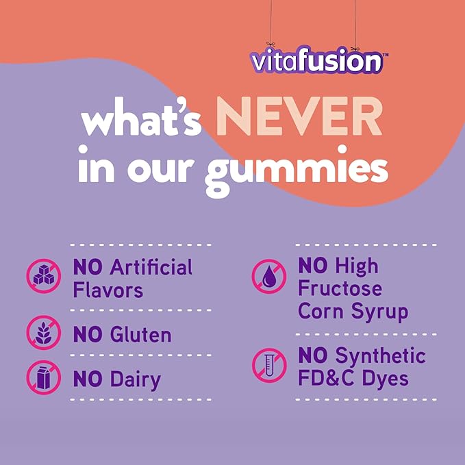 Vitafusion B12 Gummy Vitamins, Delicious Raspberry 60ct (30 (30 Day