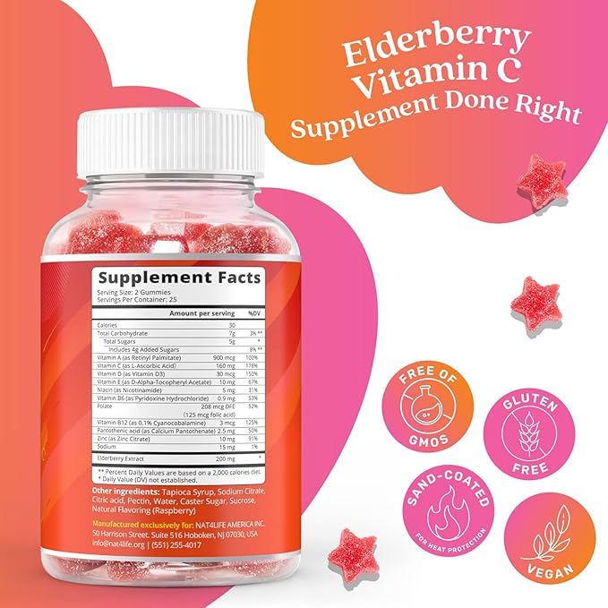 BeLive Elderberry Gummies with Zinc and B12 - 3-Pack