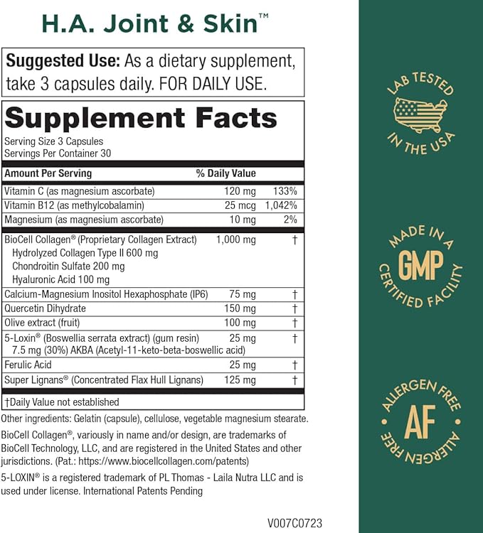 Purity Products H.A. Joint and Skin 5-Loxin - 90 Capsules (1)