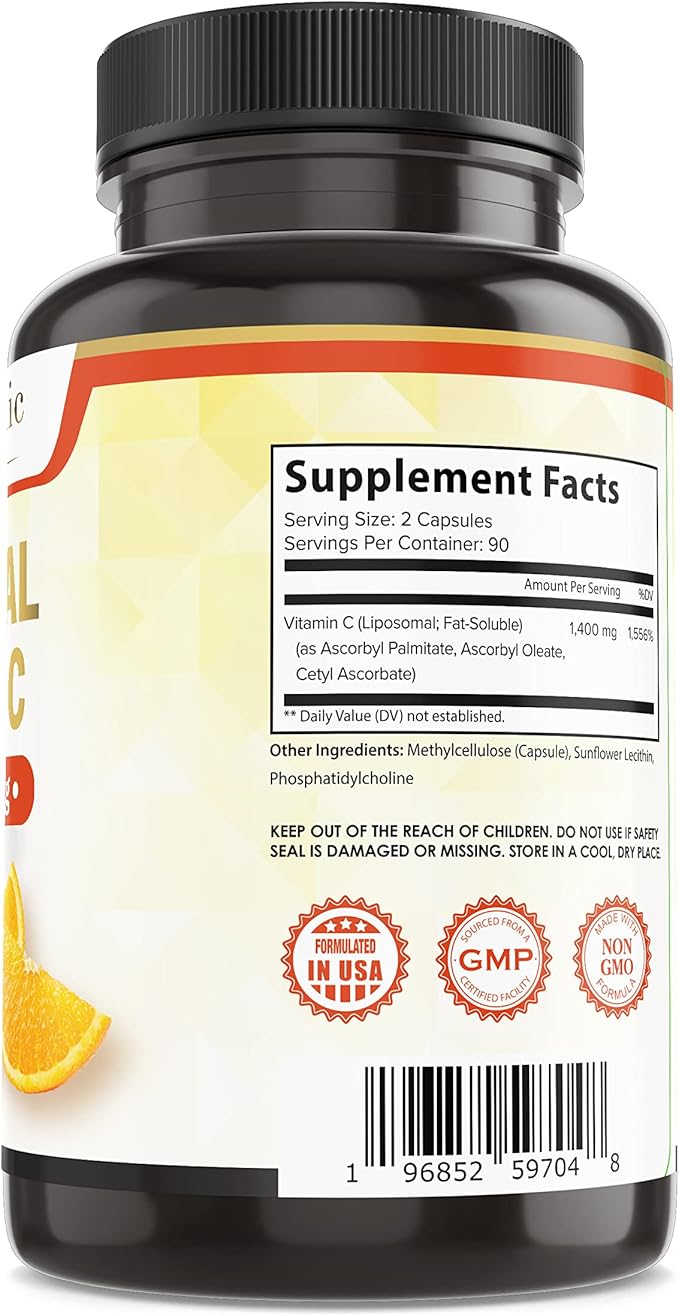 Liposomal Vitamin C Dietary Supplement, Capsules