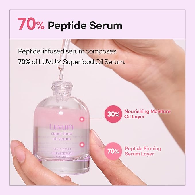 Slow Aging Super Food Oil Serum 1.01 fl. oz - Superfood Oil Serum - Anti-Aging & Hydration - Enhances Elasticity & Radiance - Nutrient-Rich Moisturizing Blend - Korean Skin Care