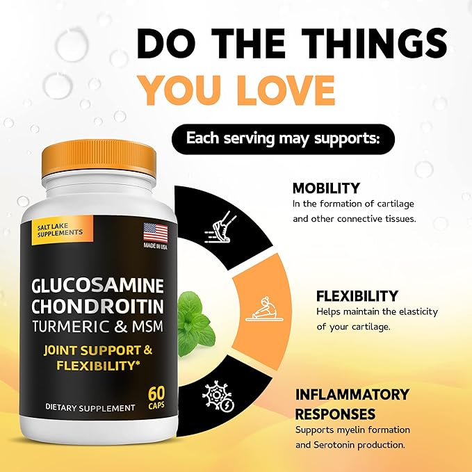 Glucosamine Chondroitin with Turmeric and MSM Supplement 60 ct.