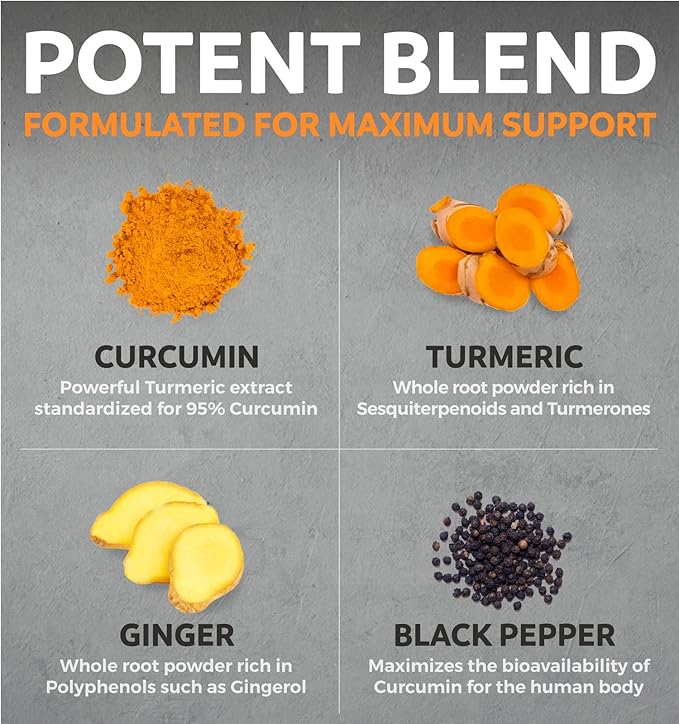 USDA Organic Turmeric Curcumin with Black (4 Month 120 Vegan