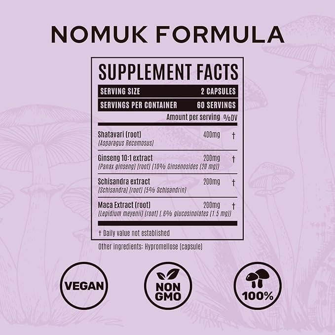 Woman Hormo Balance, Shatavari for PMS, Schisandra, Maca and Ginseng, adaptogenic Roots, Mushroom Extract for Women's Health, 120 Capsules