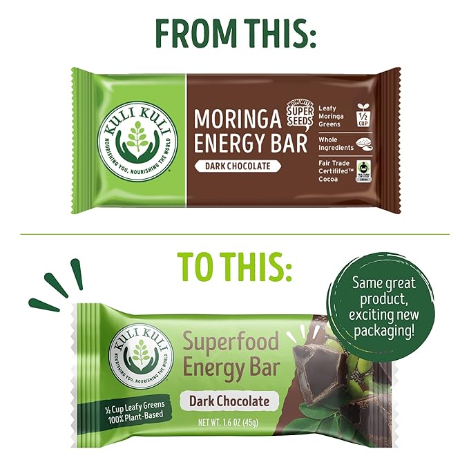 Kuli Kuli Moringa SuperFood Energy Bar, 1.6 Ounce 12) Vegan