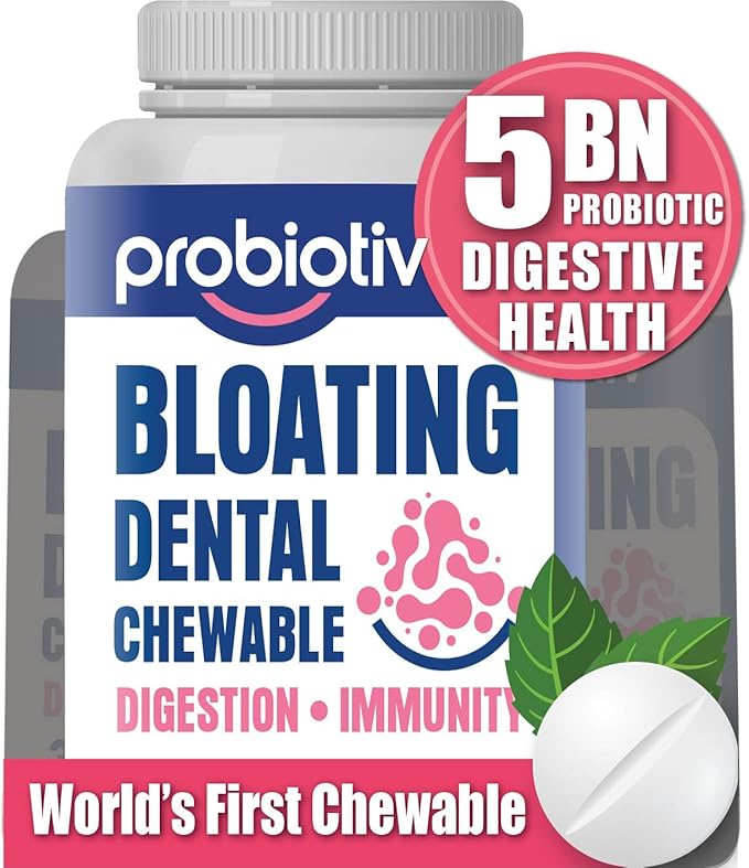Chewable Probiotics Bloating Relief for Women 5 Billion (30 Count)