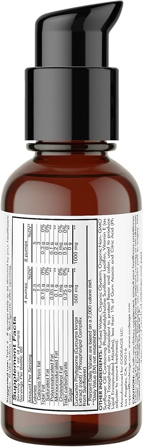 Codeage Liposomal Curcumin Phytosome Liquid Supplement, 2 fl