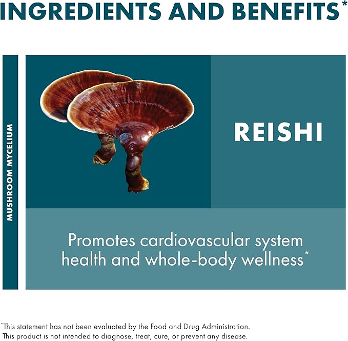 Host Defense Reishi Capsules 120 Capsules (60 Servings)*