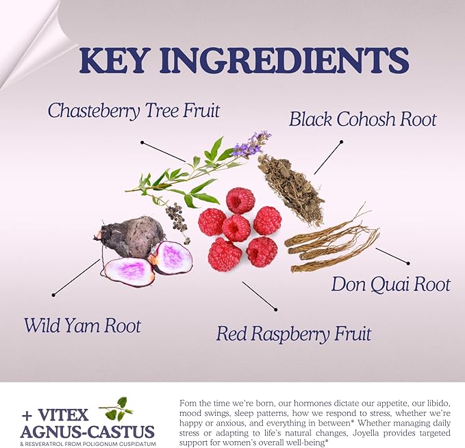 Vitex Chasteberry Supplement for Women - Adaptogens Balance Complex w. Black Cohosh and Dong Quai - Hormone Balance for Women w. Wild Yam Root - Mood Plus Hormone Harmony 60 Caps USA
