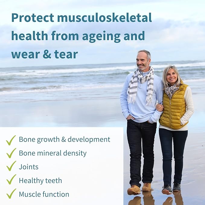 High Absorption Algae Calcium & Magnesium K2 & D3, Non-GMO 60 Tablets,