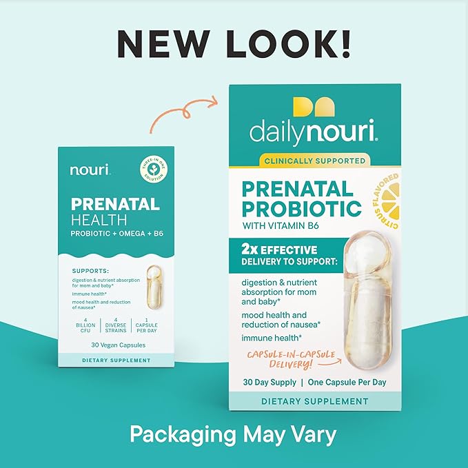 Nouri Prenatal Health Probiotic and Omega 30 Day