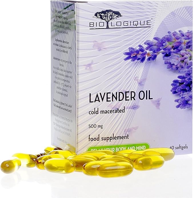 Lavender Pure Oil 500mg, 100% Pure 40 softgel