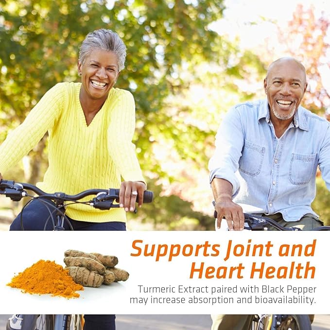 Turmeric Curcumin with BioPerine & Ginger 95% Curcuminoids 1950mg - 60 Capsules