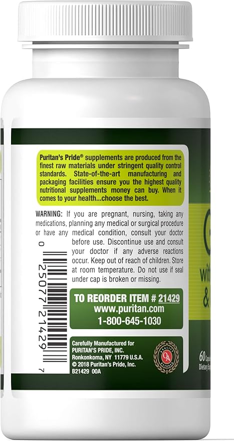 Puritan's Pride Garlic, Turmeric & Cayenne, 60 Capsules