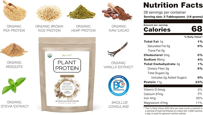 Plant Based Protein Powder with Probiotics