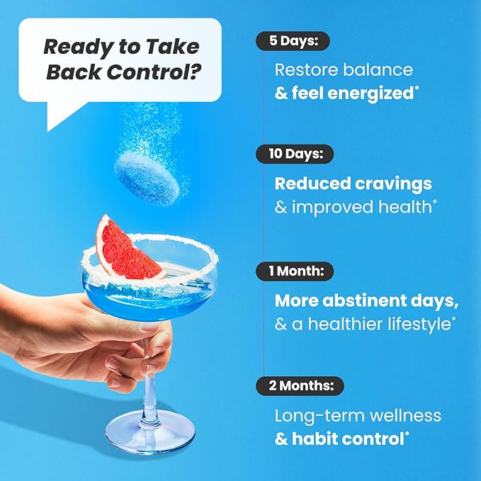 NoMoreDrinks Anti Alcohol Craving Supplement | Liver Detox & Combat Cravings | Energy Support Alcohol Replacement Drink | Organic Milk Thistle Supplement & Dandelion Root & 5HTP | (40) Energy Pills