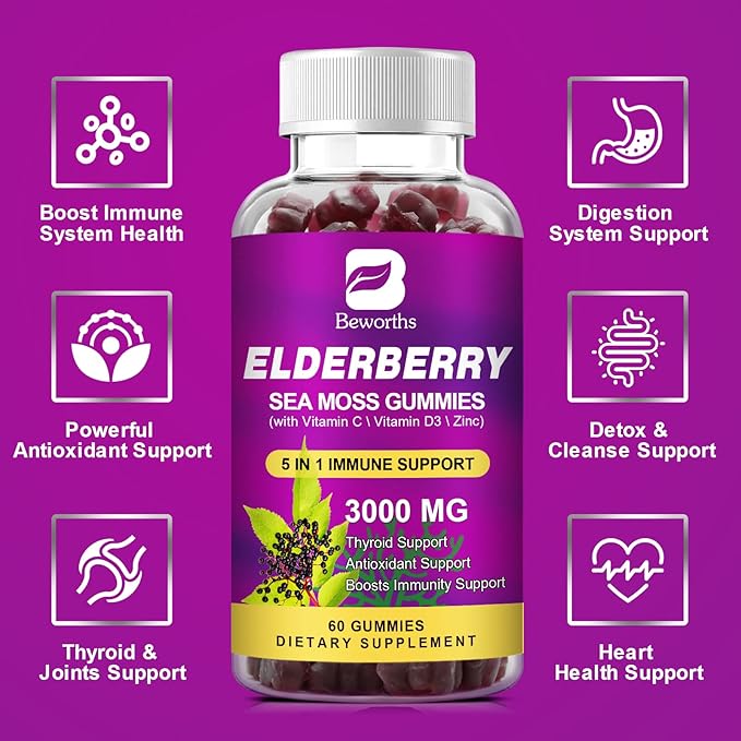 Elderberry Gummies & Irish Sea Moss, D3, Multivitamin