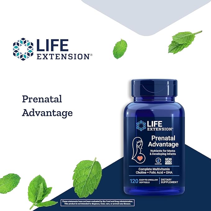 Life Extension Prenatal Advantage Supplement – -120 Softgels