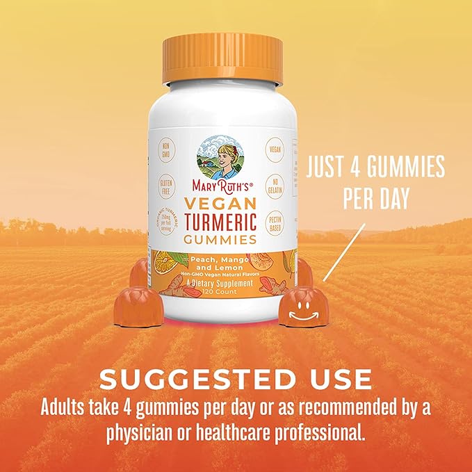 MaryRuth Organics Turmeric Gummies 250 mg 120 Count