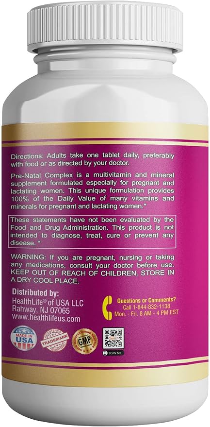 365 Health Prenatal Multivitamin with Folic 240 Tablets, 240 Day