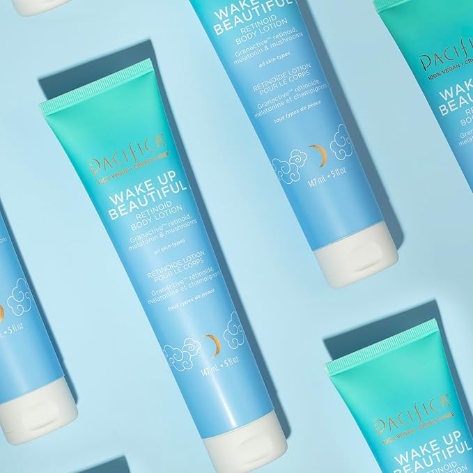 Pacifica Body Lotion Retinol Cream -Wake Up Beautiful Retinoid Renewing for Skin Elasticity Hydration & Plumpness - for Anti-Aging Fine Lines & Dry Skin Clean Vegan & Cruelty-Free Dermatologist Tested