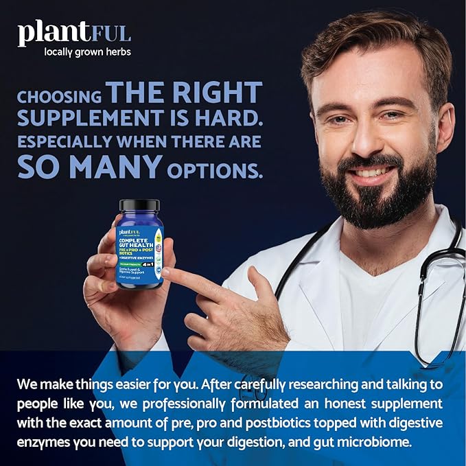 4-in-1 Pre Post Probiotics & Digestive Enzymes 60 Non
