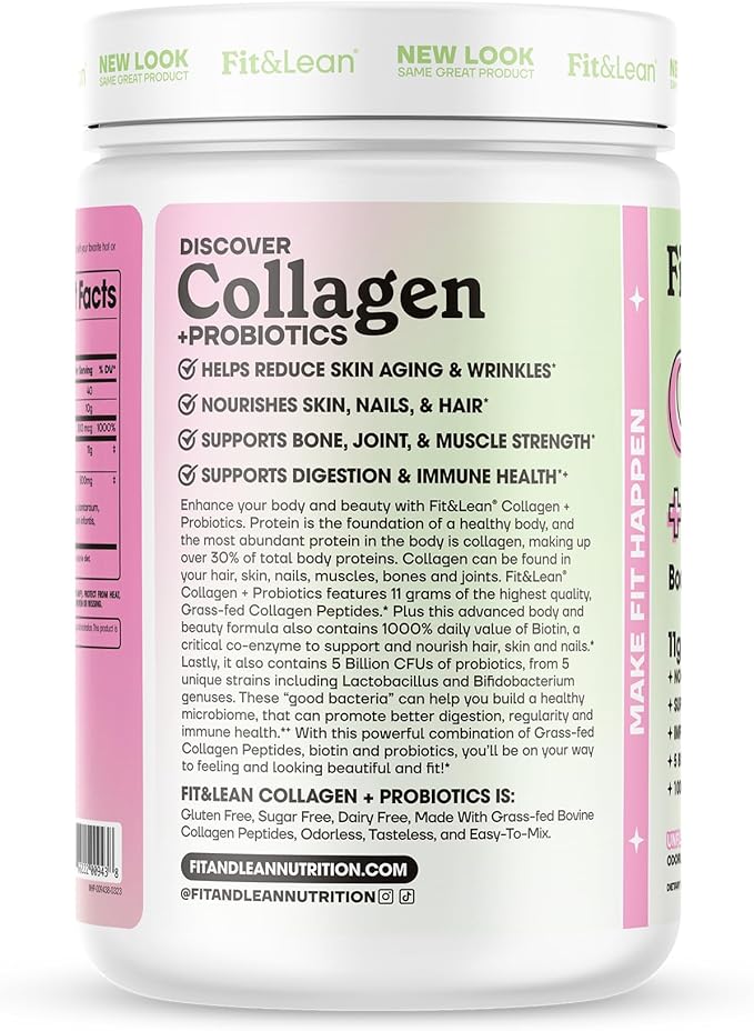 Fit & Lean Collagen + Probiotics- 12.64oz