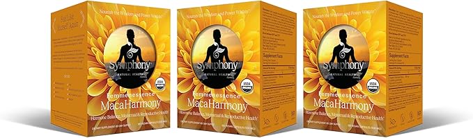 Femmenessence MacaHarmony – Scientifically Proven to Support Hormone Balance for Women, Regular Menstrual Cycle, PMS, Acne, Healthy Skin, Fertility, 360 Natural Organic Maca Capsules, 180-day Supply