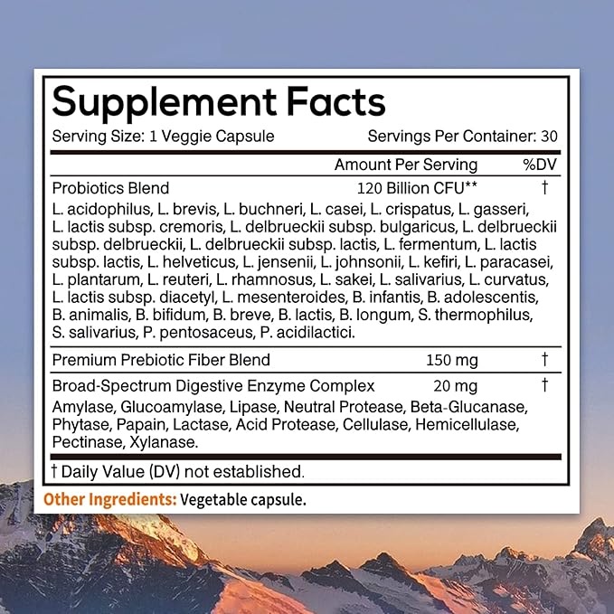 NewRhythm Probiotics 120 Billion CFU 36 3-in-1 Probiotics 30ct