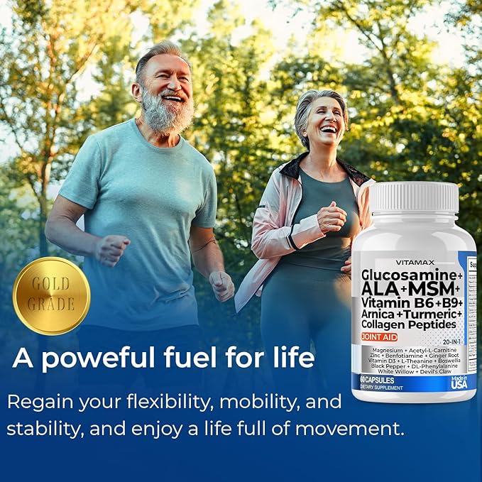 Glucosamine MSM Turmeric ALCAR Boswellia ALA 120ct