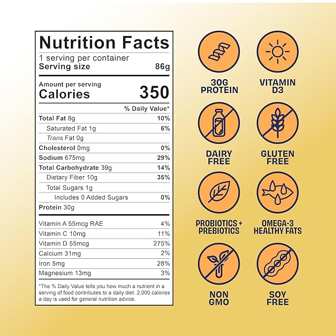Kreatures of Habit Meal One | Overnight & Instant Superfood Protein Meal Replacement | Gluten Free, Dairy Free, 30g of Plant Based Protein, With No Added Sugar | Strawberry Walnut Cream | Pack of 7
