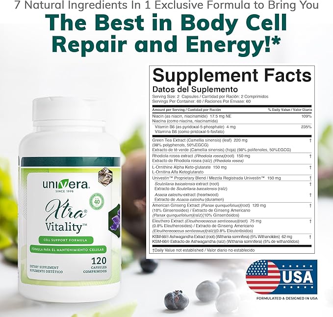 Univera Xtra Vitality B6, American 120 capsules