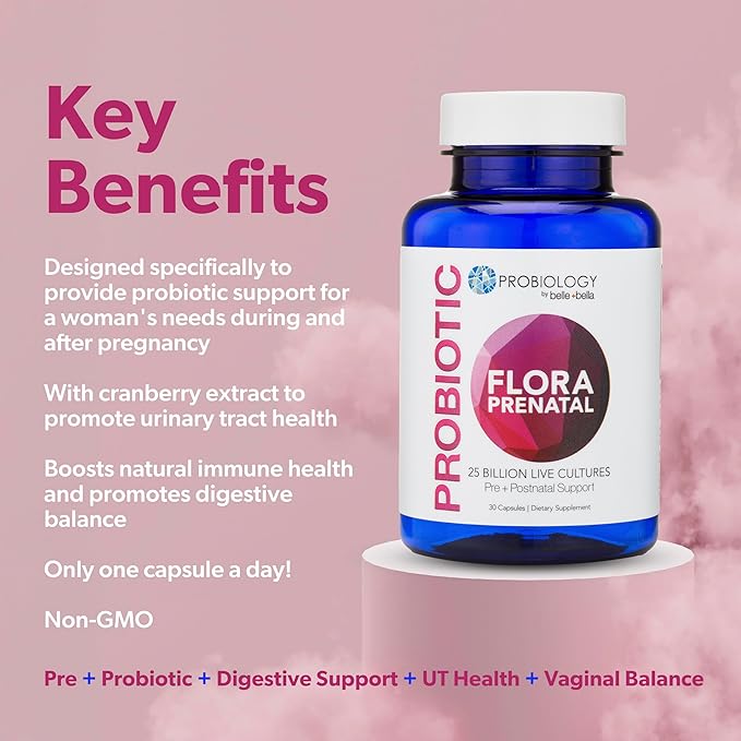 belle+bella Probiology Flora Prenatal Capsules 30 Caps