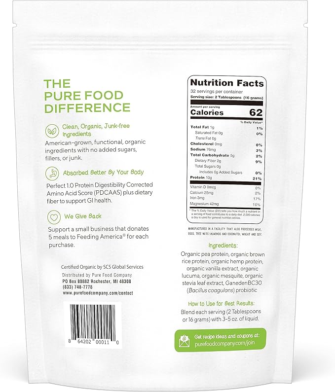 Plant Based Protein Powder with Probiotics 2-Pack
