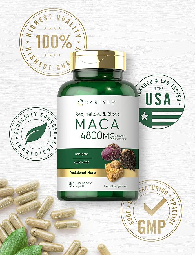 Carlyle Maca Root Capsules 4800mg | 180 Count